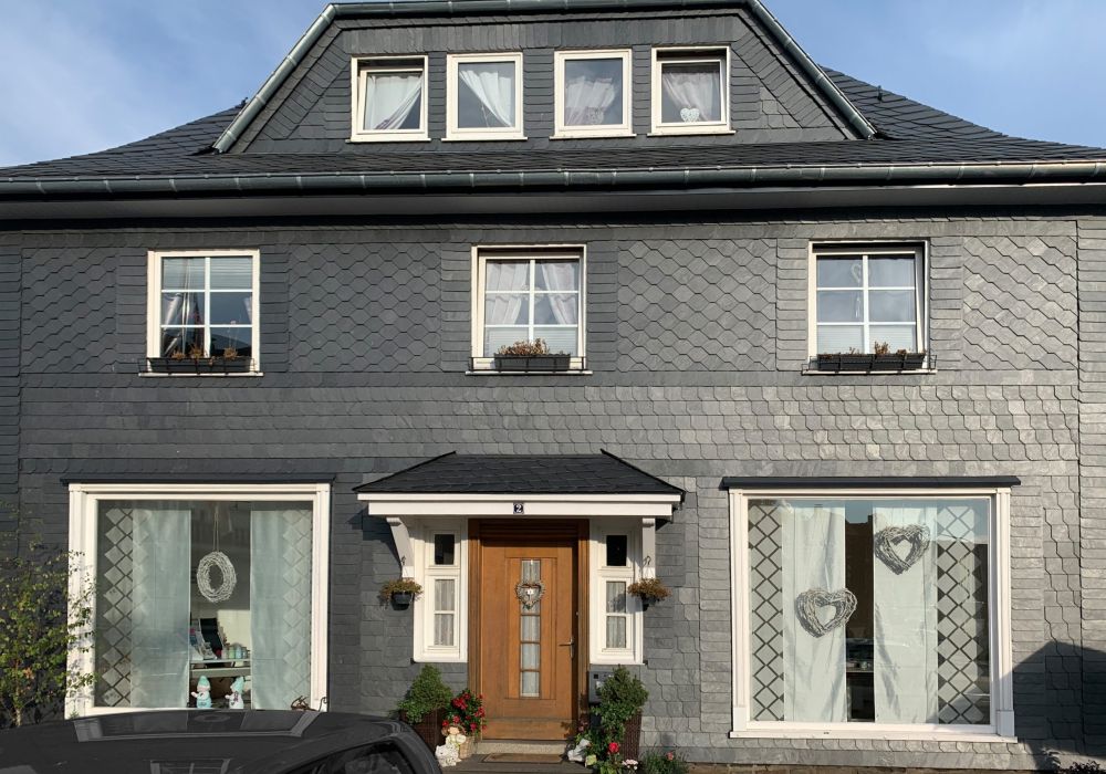 deckungsarten schiefer fassade