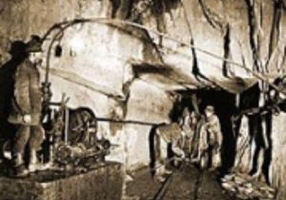 Haspeltransport zum Spalthaus